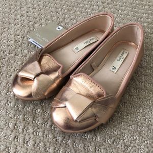 Zara Rose Gold Knot Flats Toddler 9